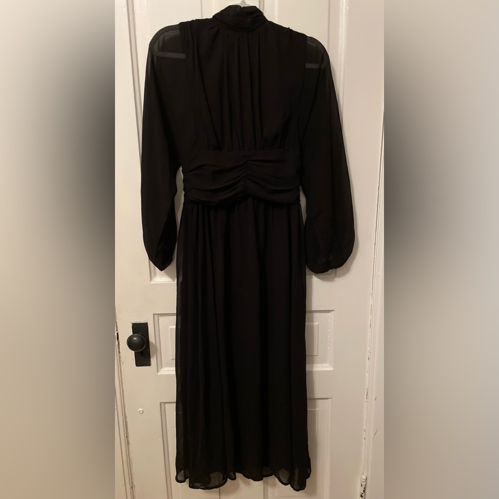 224- NWT Gorgeous Black, High Neck Maxi Dress - Picture 7 of 16